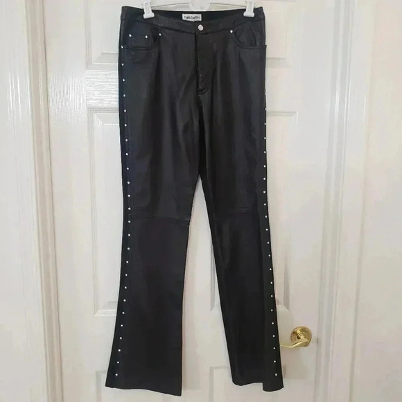 Paolo Santini Leather Rhinestone Pant - Picture 3 of 11